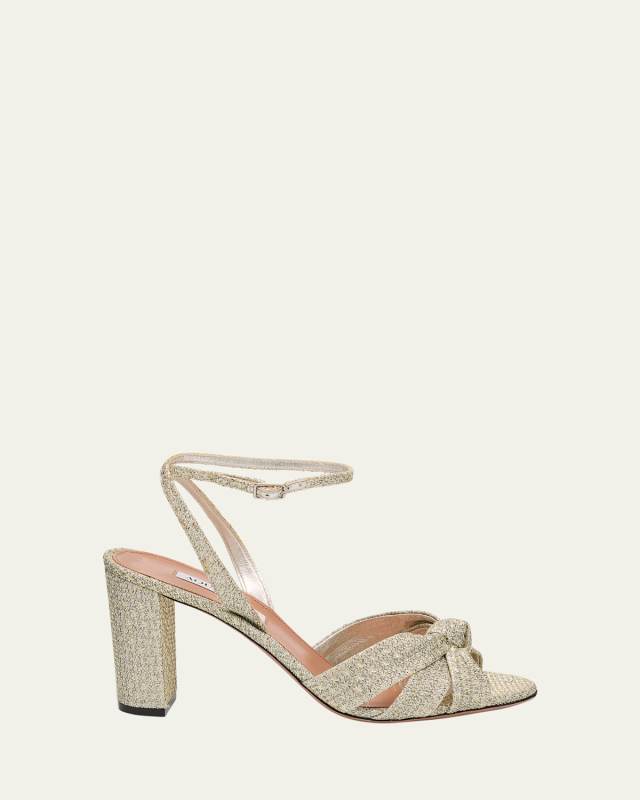 Honeycomb Nina Knot Ankle-Strap Sandals